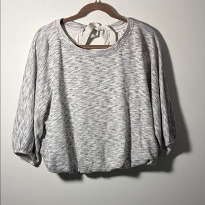 Vintage America Heather Gray Bubble Sweatshirt - Tie Back - L